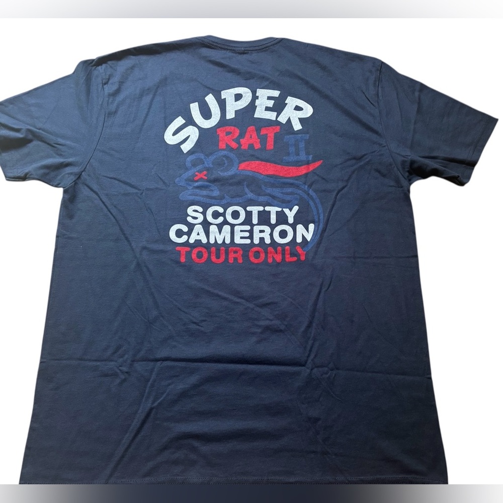 NWT SCOTTY CAMERON GALLERY SUPER RAT II CIRCLE T Tee Shirt Navy M Tour Only Golf